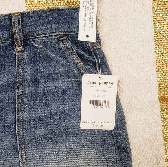 FREE PEOPLE JESSE CARPENTER JEAN SHORTS - Picture 5 of 7